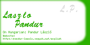 laszlo pandur business card