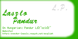 laszlo pandur business card